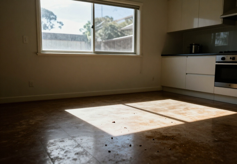 Rodent droppings and damage in a Blakehurst garage before treatment