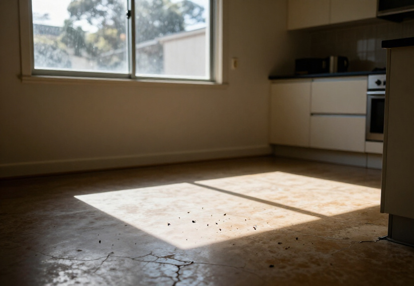 Cockroaches in a Blakehurst kitchen before treatment